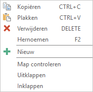 Beheervenster-Mappnlijst-Contextmenu
