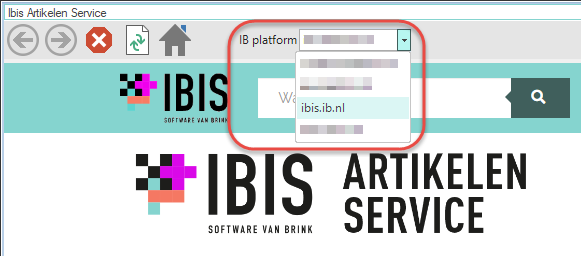 Ibis Artikelen Service - IB platform wisselen