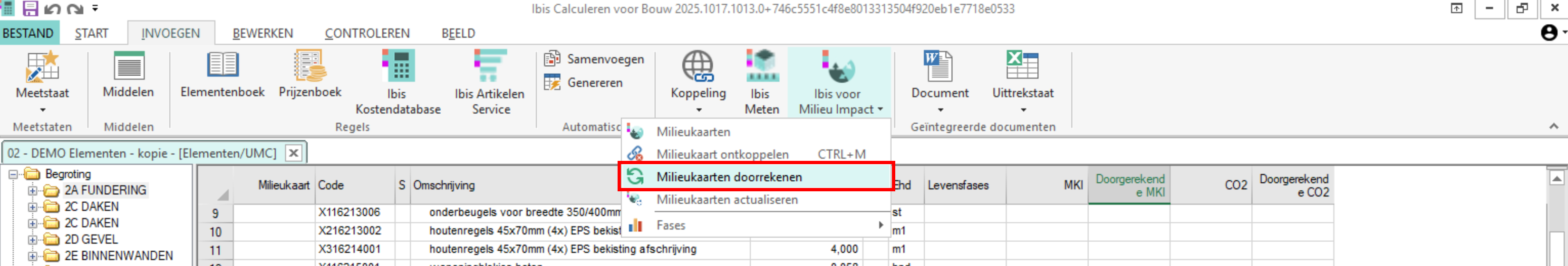 Milieukaarten doorrekenen
