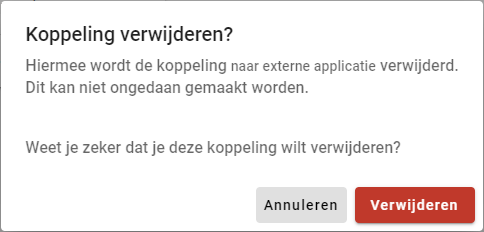 ERP-koppeling - bevestiging verwijderen