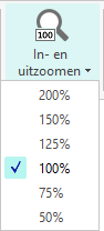 Zoompercentages