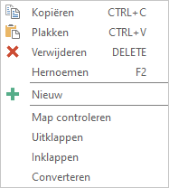 Beheervenster-Mappenlijst-Contextmenu