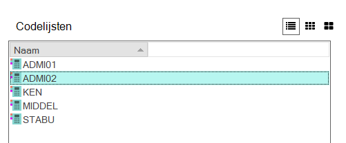 Codelijsten