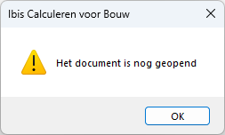 Contextmenu op een document - melding