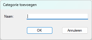 Categorie toevoegen