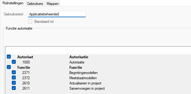 Autorisatie - rol Applicatiebeheerder aanmaken