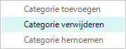 Categorieën contextmenu - verwijderen